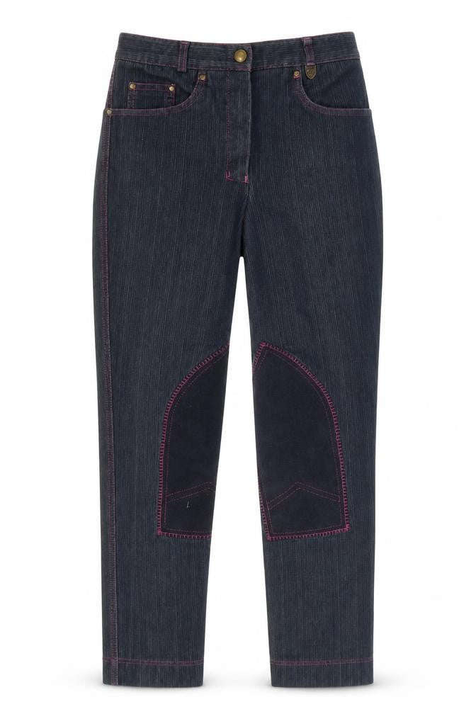 Preworn Womens Blue Cotton Straight Jeans Size 26 in Regular Zip