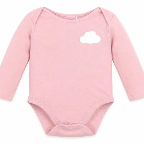Lily & Dan Girls Pink 100% Cotton Babygrow One-Piece Size 6-9 Months Snap - Clouds Print