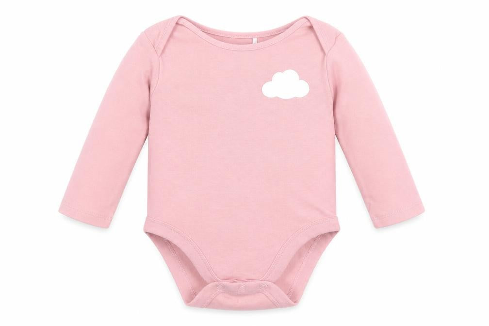 Lily & Dan Girls Pink 100% Cotton Babygrow One-Piece Size 6-9 Months Snap - Clouds Print