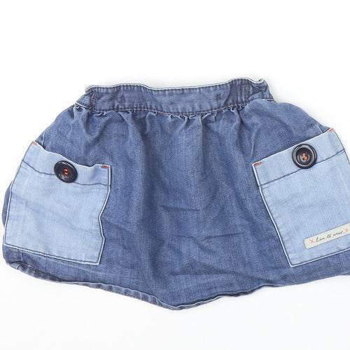 NEXT Girls Blue Cotton A-Line Skirt Size 18-24 Months Pullover