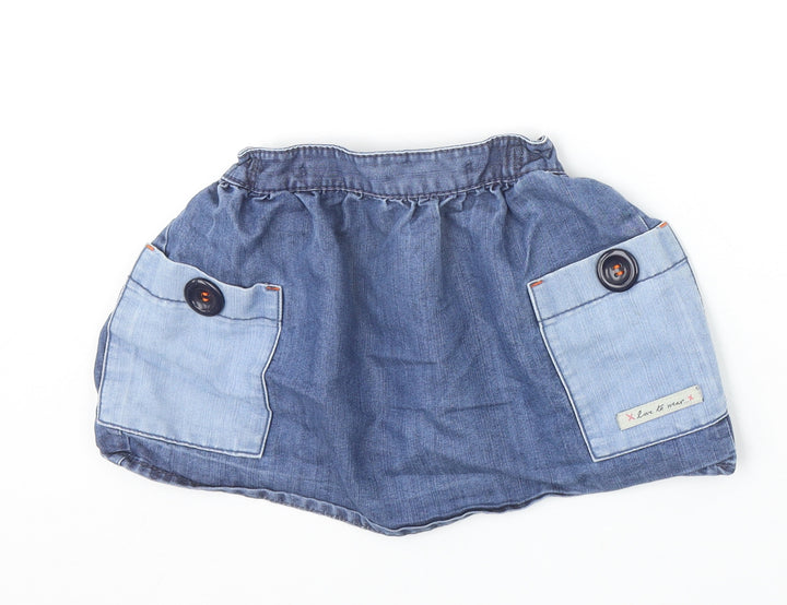 NEXT Girls Blue Cotton A-Line Skirt Size 18-24 Months Pullover