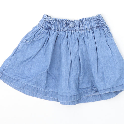 George Girls Blue 100% Cotton Skater Skirt Size 18-24 Months Pullover