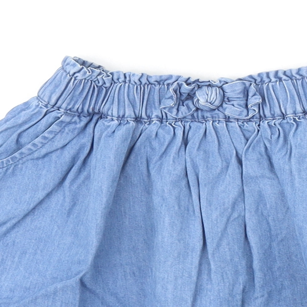George Girls Blue 100% Cotton Skater Skirt Size 18-24 Months Pullover