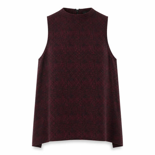 Topshop Womens Purple Geometric Polyester Tunic Tank Size 10 Round Neck
