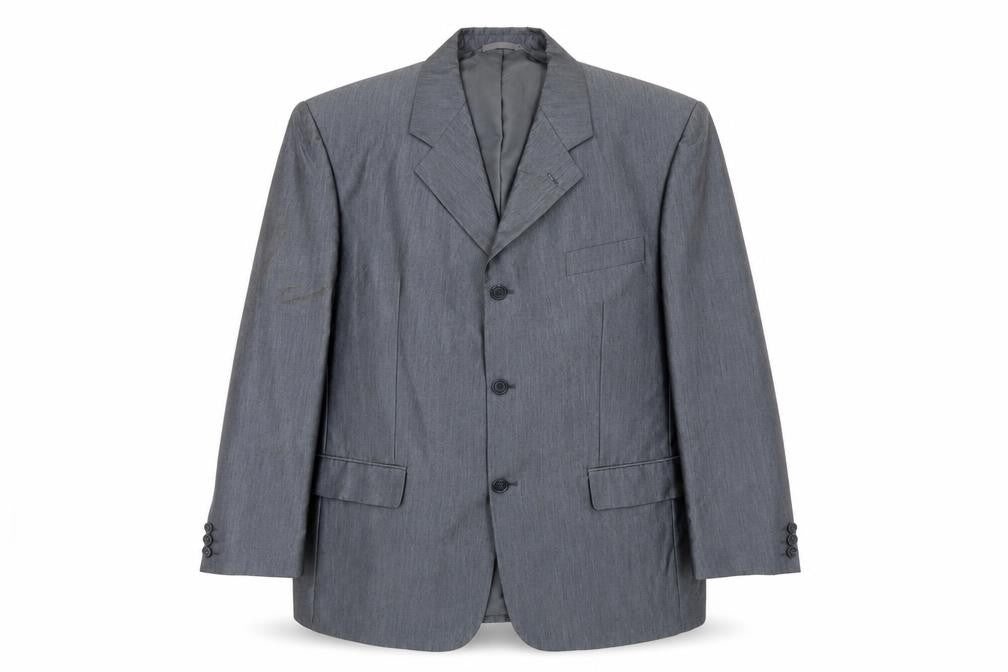 ALS Mens Blue Polyester Jacket Blazer Size 44 Regular