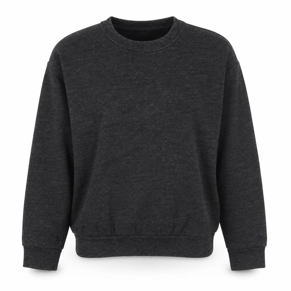 Front view of H&M women’s grey cotton pullover sweatshirt, size XS, pullover
