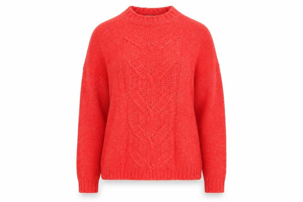 Principles Womens Red Round Neck Acrylic Pullover Jumper Size 12