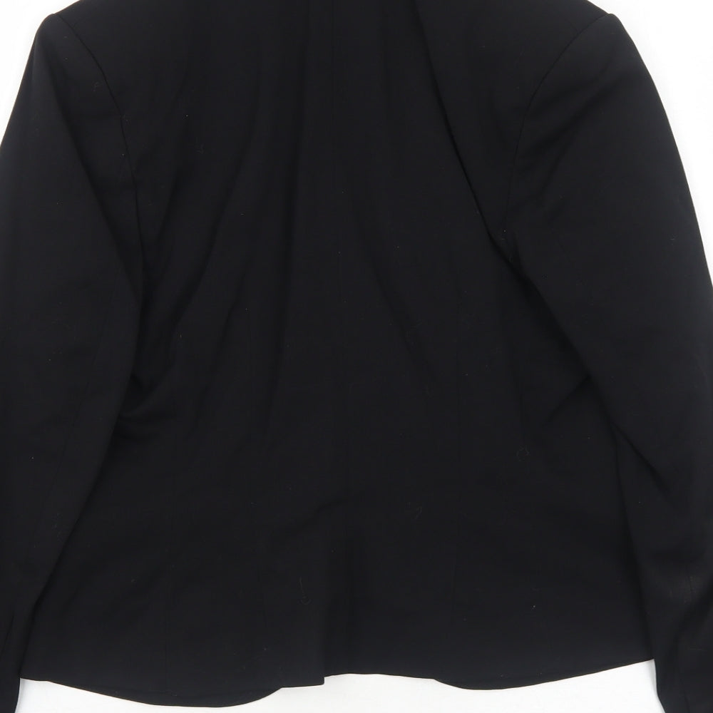 H&M Womens Black Polyester Jacket Blazer Size 10