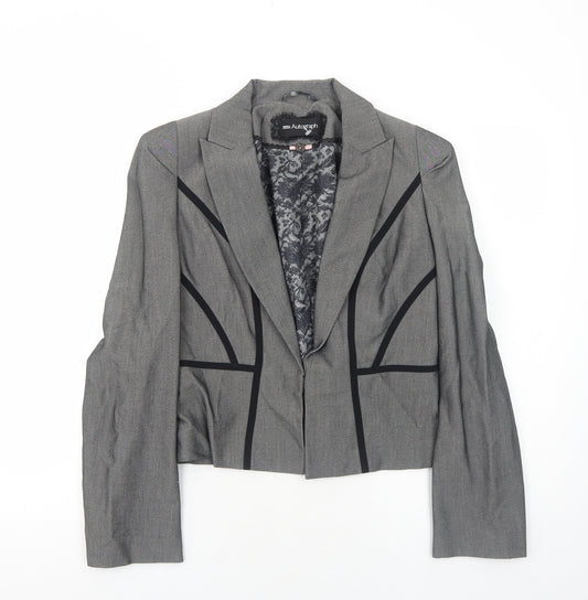 Marks and Spencer Womens Grey Polyester Jacket Blazer Size 12