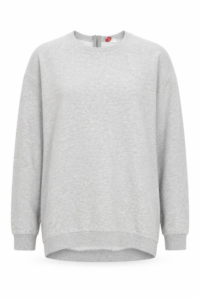 Divided by H&M Womens Grey Cotton Pullover Sweatshirt Size S Zip