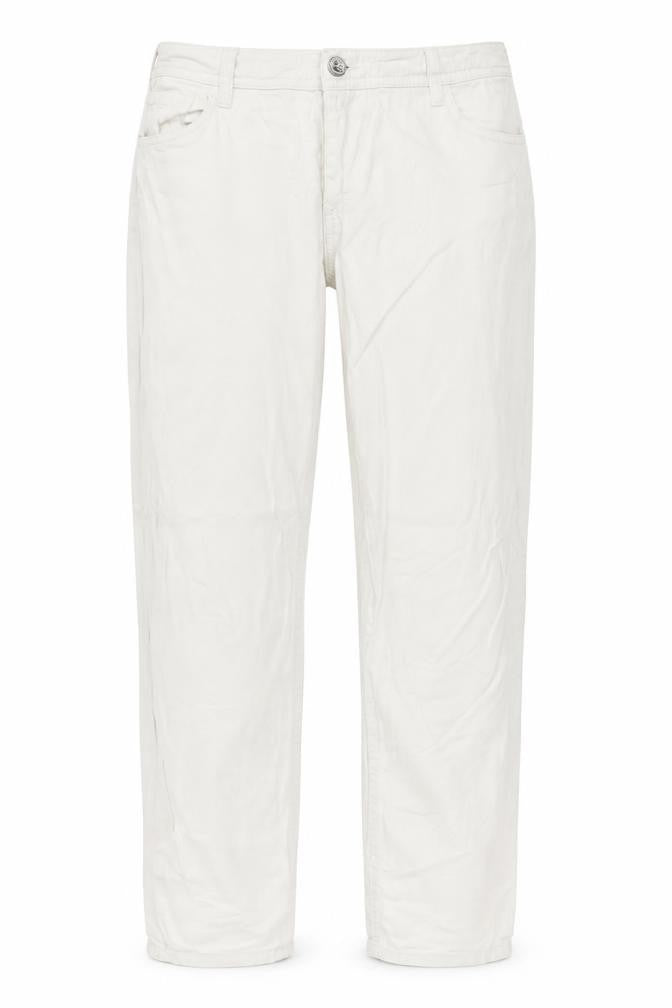 Charles Vogele Womens White Cotton Straight Jeans Size 31 in Regular Zip