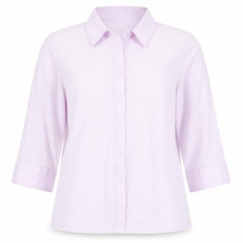 Fashion Extra Womens Purple Striped Polyester Basic Button-Up Size 18 Collared