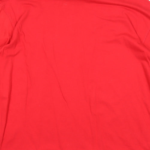 Festive Fun Mens Red Cotton Pullover Sweatshirt Size M - Dear Santa....