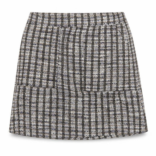Front view of Next women’s multicoloured geometric polyester a-line skirt, size UK 12