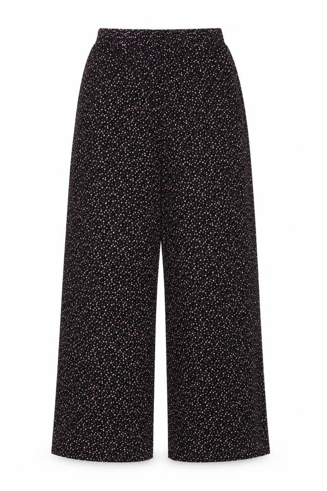 Preworn Girls Black Geometric Polyester Dress Pants Trousers Size L Regular Pullover