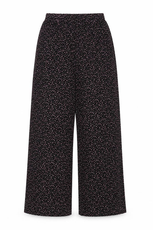 Preworn Girls Black Geometric Polyester Dress Pants Trousers Size L Regular Pullover