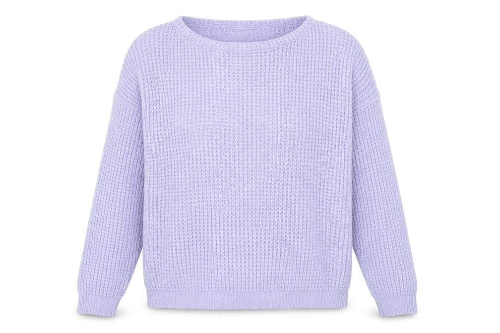Missguided Womens Purple Scoop Neck Acrylic Pullover Jumper Size 14
