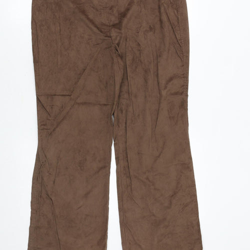 Klass Womens Brown Polyester Trousers Size 16 Regular Zip