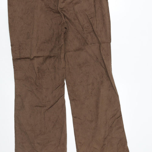 Klass Womens Brown Polyester Trousers Size 16 Regular Zip