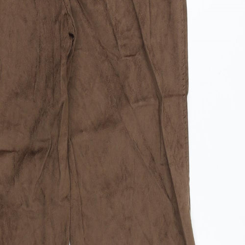 Klass Womens Brown Polyester Trousers Size 16 Regular Zip