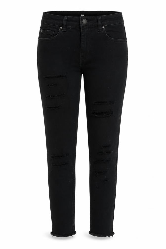 Very Womens Black Cotton Skinny Jeans Size 8 Regular Zip