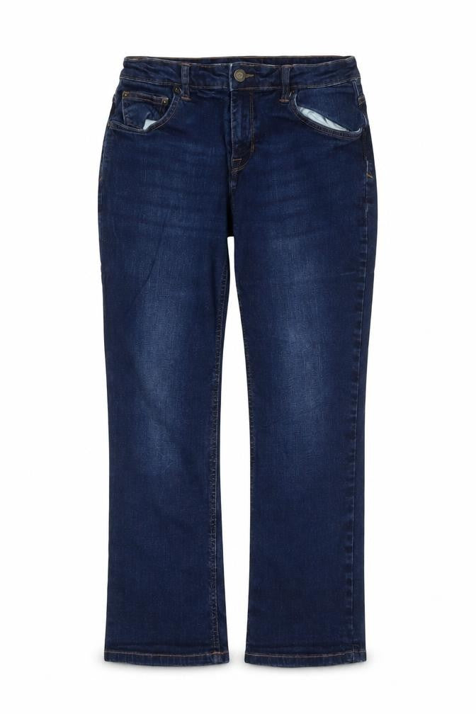 Preworn Womens Blue Cotton Straight Jeans Size 30 in Regular Zip