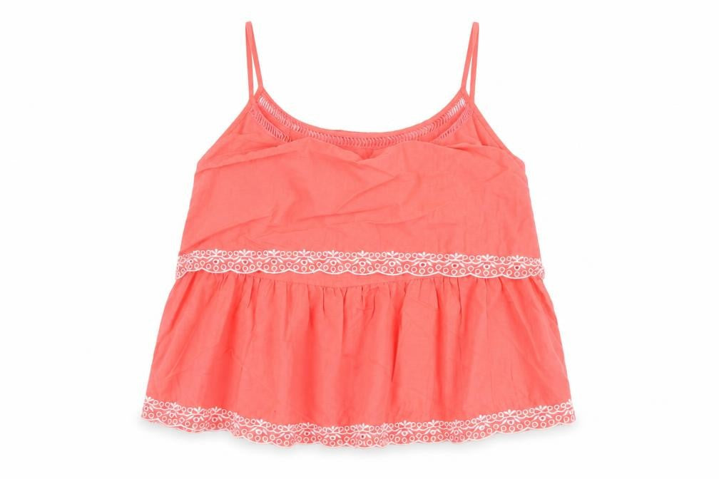 Front view of Atmosphere & Here women’s pink 100% cotton basic tank, size UK 8, square neck