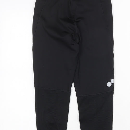 Reebok Womens Black Polyester Cropped Leggings Size XS Regular Pullover - Logo