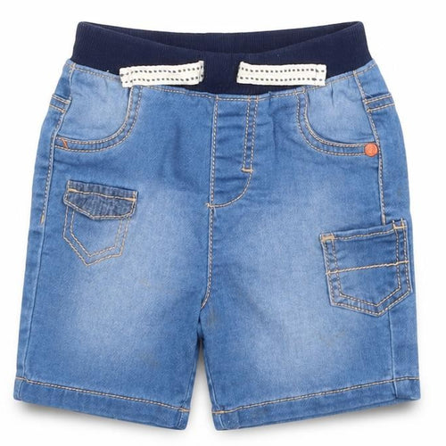 Nutmeg Baby Blue Cotton Cropped Jeans Size 9-12 Months Drawstring