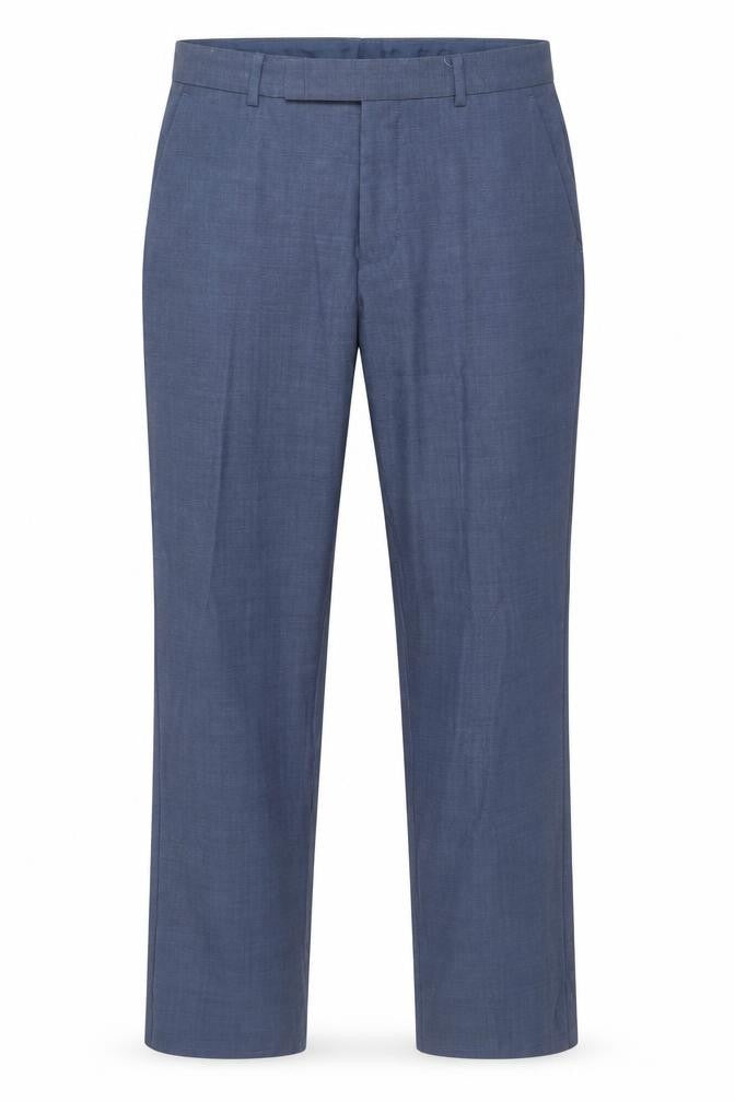 Matalan Mens Blue Polyester Dress Pants Trousers Size 32 in Regular Zip