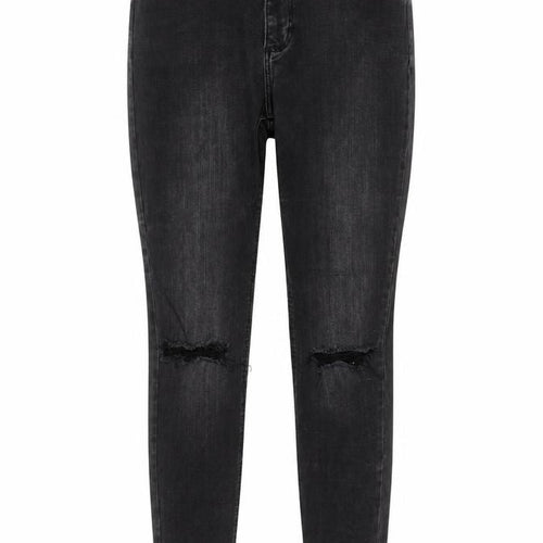 Denim & Co. Womens Black Cotton Skinny Jeans Size 12 Regular Zip