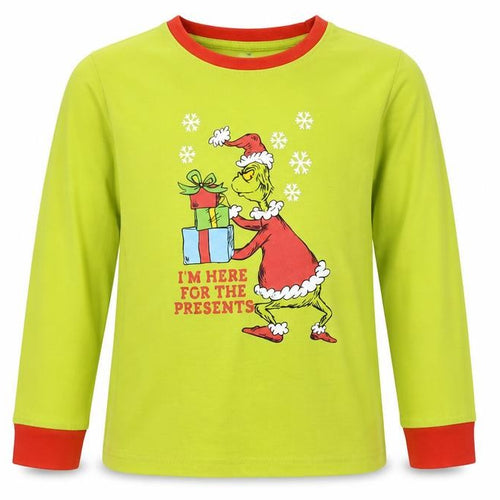 Dr. Seuss Boys Green 100% Cotton Basic T-Shirt Size 5-6 Years Round Neck Pullover - Grinch