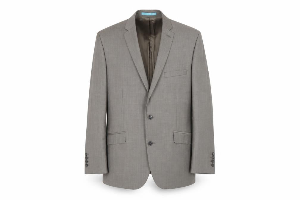 Front view of Burton men’s brown wool jacket suit jacket, size 42, regular