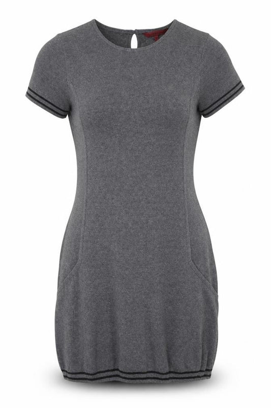 John Richmond Womens Grey Polyester A-Line Size 12 Round Neck Button
