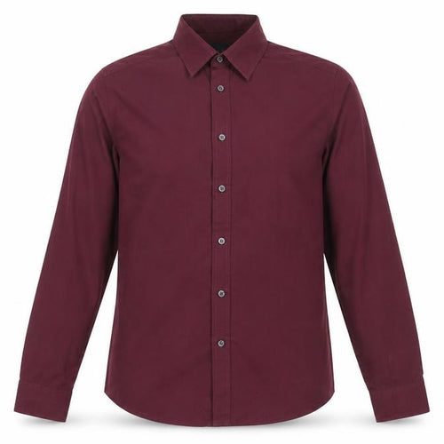 Retro Fire Mens Purple Polyester Button-Up Size M Collared Button