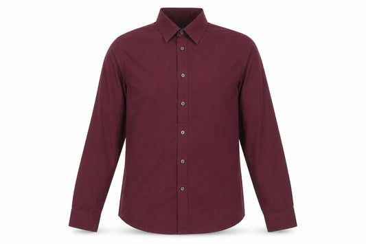 Retro Fire Mens Purple Polyester Button-Up Size M Collared Button