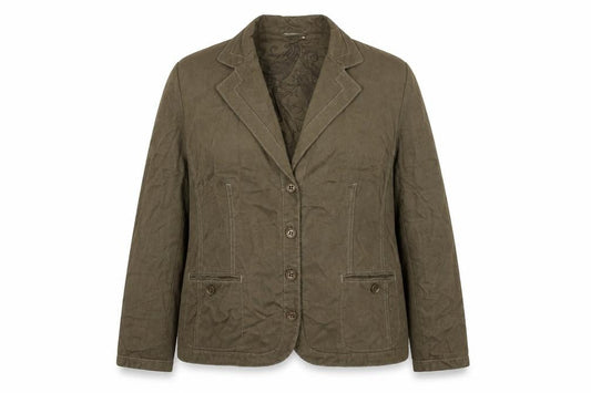 Front view of Gerry Weber women’s brown jacket blazer, size UK 18, button