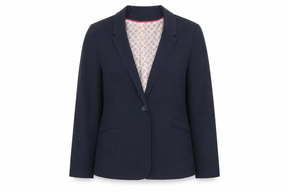 ASOS Womens Blue Polyacrylate Fibre Jacket Blazer Size 14