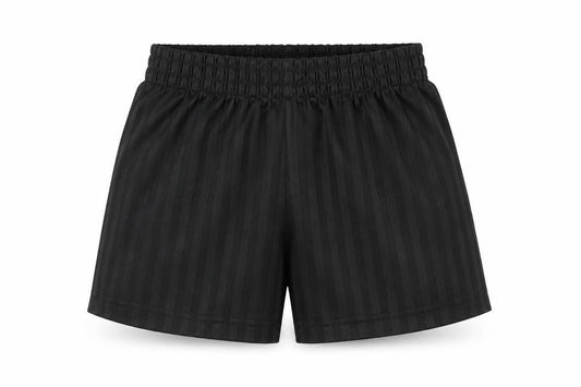 Preworn Boys Black Striped Polyester Sweat Shorts Size 3-4 Years Regular