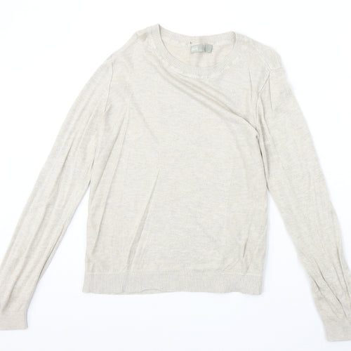 ASOS Womens Beige Round Neck Viscose Pullover Jumper Size 8