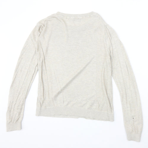 ASOS Womens Beige Round Neck Viscose Pullover Jumper Size 8