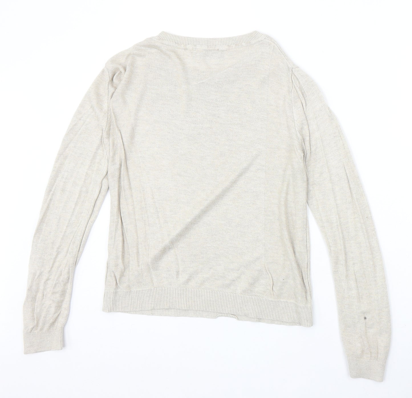 ASOS Womens Beige Round Neck Viscose Pullover Jumper Size 8
