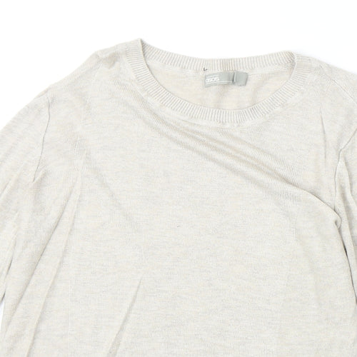 ASOS Womens Beige Round Neck Viscose Pullover Jumper Size 8