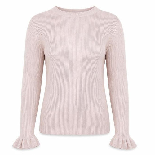 Papaya Womens Pink Boat Neck Viscose Pullover Jumper Size 10 - Ribbed