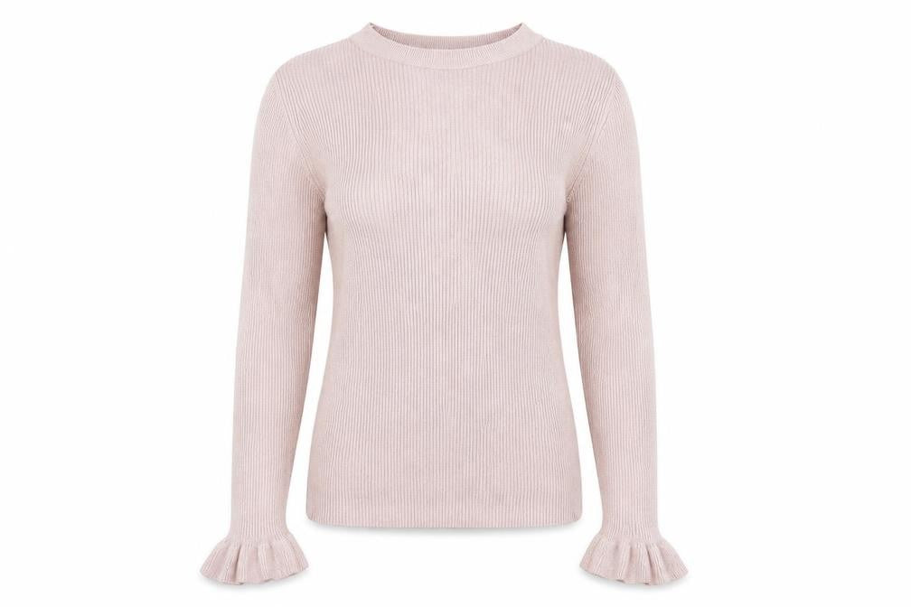 Papaya Womens Pink Boat Neck Viscose Pullover Jumper Size 10 - Ribbed