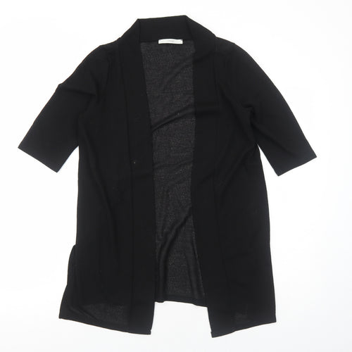 George Womens Black V-Neck Polyester Cardigan Jumper Size 12 - Open