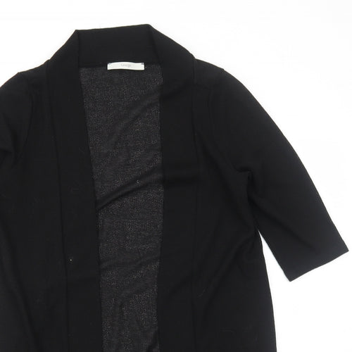 George Womens Black V-Neck Polyester Cardigan Jumper Size 12 - Open