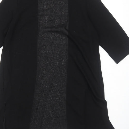 George Womens Black V-Neck Polyester Cardigan Jumper Size 12 - Open