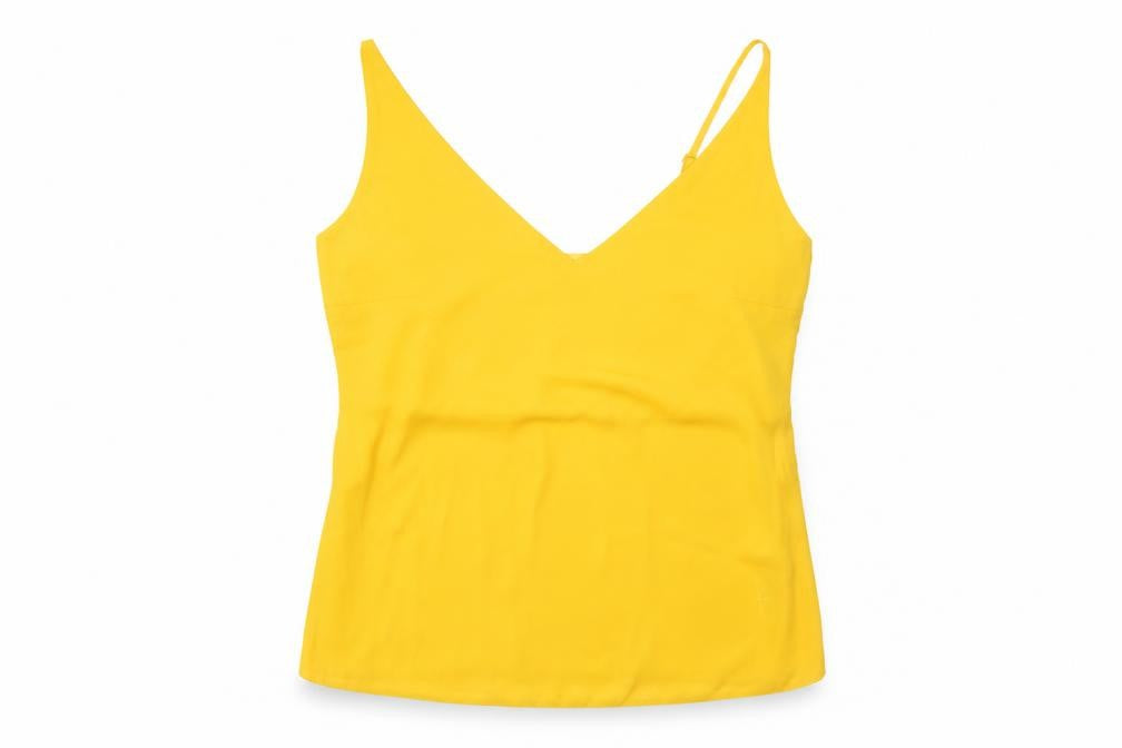 Dorothy Perkins Womens Orange Polyester Basic Tank Size 10 V-Neck