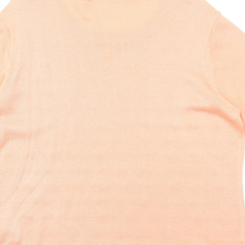 Preworn Womens Pink Round Neck Acrylic Pullover Jumper Size 16 Pullover